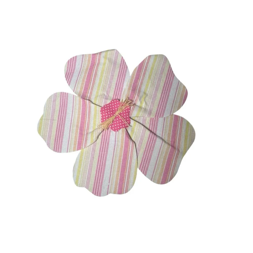 Pottery Barn Fabric Flower Wall Hangings, set of 8- Easter Spring Baby Bloom New